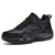 Men's black stripe & pattern print sport shoe sneaker 01
