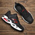 Men's black red stripe & pattern print sport shoe sneaker 10