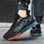 Men's black cyan flyknit pattern shape sport shoe sneaker 05