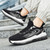 Men's black white flyknit pattern shape sport shoe sneaker 05