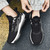 Men's black white flyknit pattern shape sport shoe sneaker 08