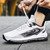 Men's white flyknit pattern shape sport shoe sneaker 07