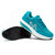 Women's blue floral pattern lace up rocker bottom shoe sneaker 09