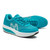 Women's blue floral pattern lace up rocker bottom shoe sneaker 08
