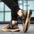 Men's khaki microfiber check accents logo label sport shoe sneaker 04