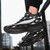 Men's black flyknit camo pattern sock like sport shoe sneaker 05