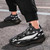 Men's black flyknit camo pattern sock like sport shoe sneaker 08