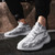 Men's white flyknit camo pattern sock like sport shoe sneaker 04