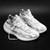 Men's white flyknit camo pattern sock like sport shoe sneaker 11