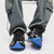 Men's black pattern & rubber patch accents sport shoe sneaker 06