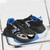 Men's black pattern & rubber patch accents sport shoe sneaker 07