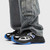 Men's black pattern & rubber patch accents sport shoe sneaker 03