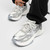 Men's white pattern & rubber patch accents sport shoe sneaker 06