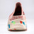 Women's beige red flyknit stripe texture slip on shoe mule sneaker 05