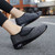 Women's black mesh stripe texture Velcro slip on shoe sneaker 03