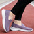 Women's purple flyknit stripe texture slip on shoe sneaker 02