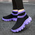 Women's purple flyknit plain sock like high top slip on shoe sneaker 03