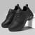 Women's black stripe thread logo print double rocker bottom shoe sneaker 05