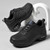 Women's black stripe thread logo print double rocker bottom shoe sneaker 06