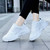 Women's white silver patent casual sport shoe sneaker 03