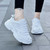 Women's white silver patent casual sport shoe sneaker 08
