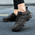 Women's black plain color block casual sport shoe sneaker 08