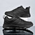 Women's black plain color block casual sport shoe sneaker 10