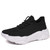 Women's black flyknit stripe texture sock like fit sport shoe sneaker 01