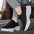 Women's black flyknit stripe texture sock like fit sport shoe sneaker 06