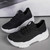 Women's black flyknit stripe texture sock like fit sport shoe sneaker 08
