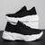 Women's black flyknit stripe texture sock like fit sport shoe sneaker 10