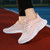 Women's pink flyknit stripe & texture pattern sport shoe sneaker 02