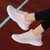 Women's pink flyknit stripe & texture pattern sport shoe sneaker 05