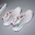 Women's beige flyknit stripe & texture pattern sport shoe sneaker 12