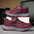 Women's red velcro lace pattern & prints sport shoe sneaker 12