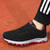 Women's black flyknit velcro lace accents sport label shoe sneaker 06