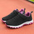 Women's black flyknit velcro lace accents sport label shoe sneaker 08