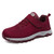 Women's red flyknit velcro lace accents sport label shoe sneaker 01