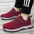 Women's red flyknit velcro lace accents sport label shoe sneaker 02
