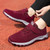 Women's red flyknit velcro lace accents sport label shoe sneaker 08