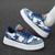 Women's blue sewn star pattern casual denim shoe sneaker 02