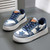 Women's blue sewn star pattern casual denim shoe sneaker 11