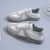 Women's grey casual patterned lace up shoe sneaker 08