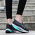 Women's blue stripe & prints slip on rocker bottom shoe sneaker 03