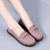 Women's brown stitch accents twist strap slip on shoe loafer 08