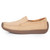 Women's khaki plain stitch accents casual suede slip on shoe loafer 06