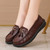 Women's coffee tassel & metal buckle penny slip on shoe loafer 07