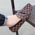 Men's brown check pattern tassel on top slip on shoe loafer 02