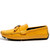 Men's yellow croc skin pattern tassel slip on shoe loafer 01