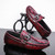 Men's red retro croc skin pattern metal buckle slip on shoe loafer 07